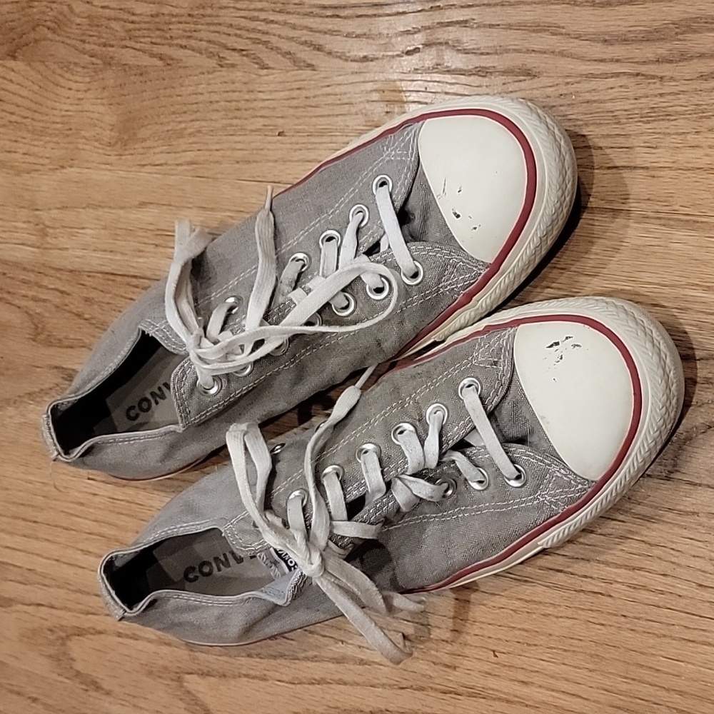 Men's Size 9 Gray Converse All Star Low Tops